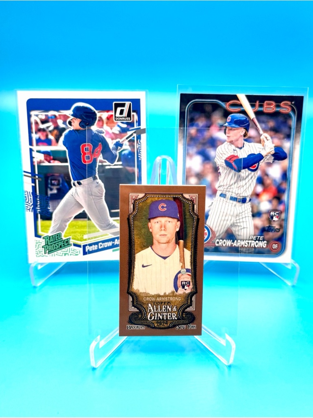 🔥Pete Crow-Armstrong Rookie Lot! Rated Rookie + Allen & Ginter Gold Mini! 🤩